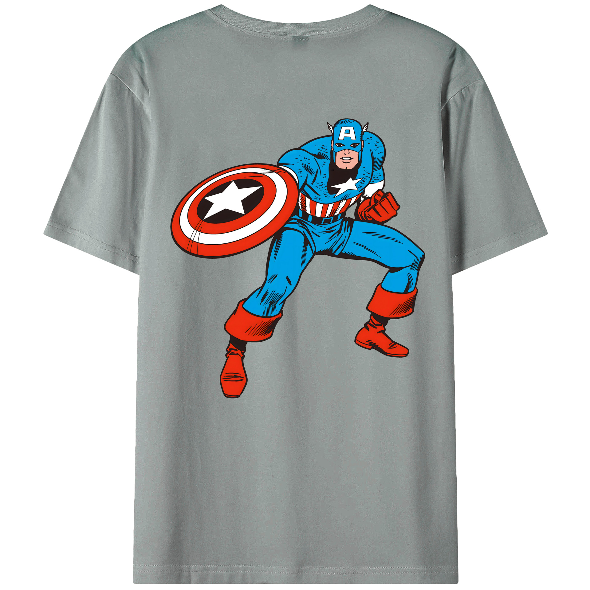 （画像用） アベンジャーズ The Avengers 綿100％ メンズ半袖Tシャツ（バックプリント） 通気性